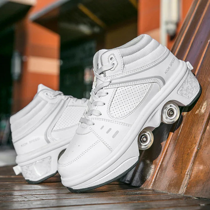 Damen Rollschuhe mit doppelter Rollenreihe