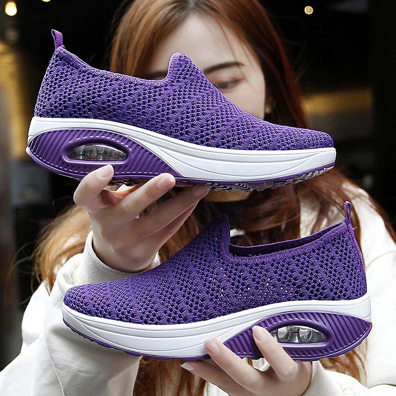 Damenschuhe Fly-Knit Atmungsaktive Outdoor-Sneaker