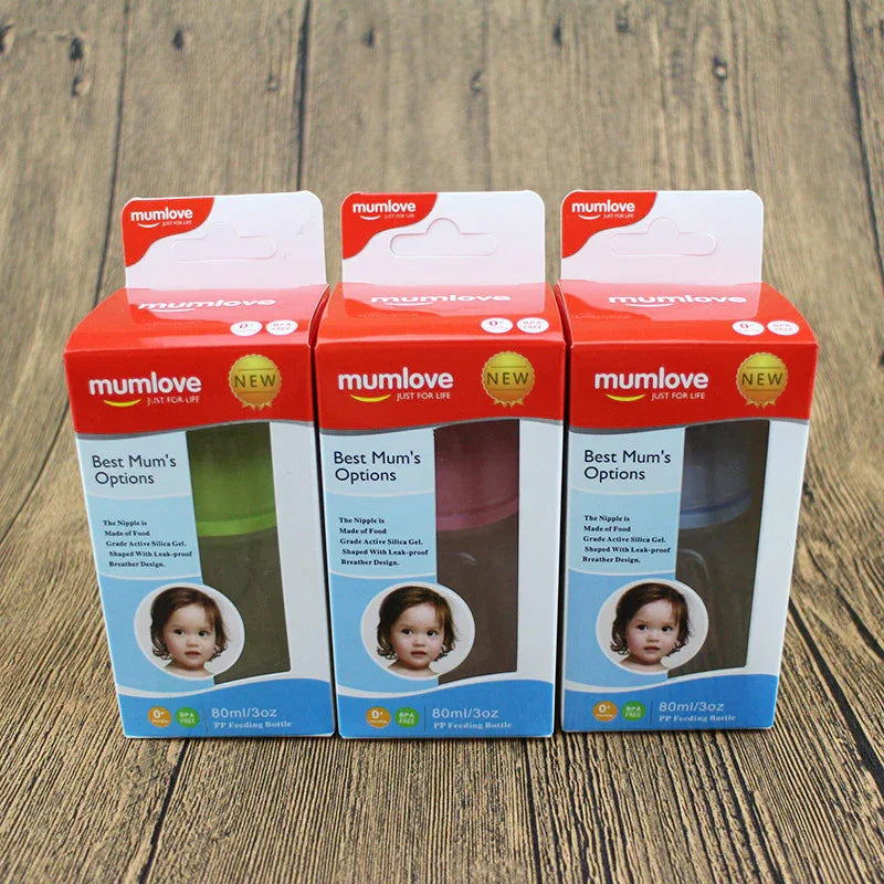 Kleine Babyflasche 80 ml Fassungsvermögen zum Füttern von Milch oder Babynahrung