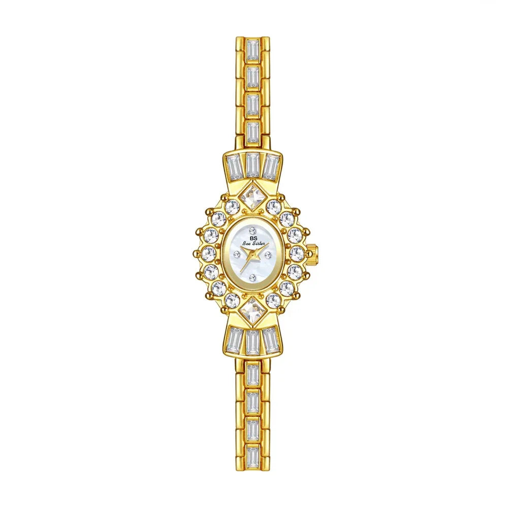 Diamant-Armbanduhr „Magischer Spiegel“ für Damen im mittelalterlichen Stil
