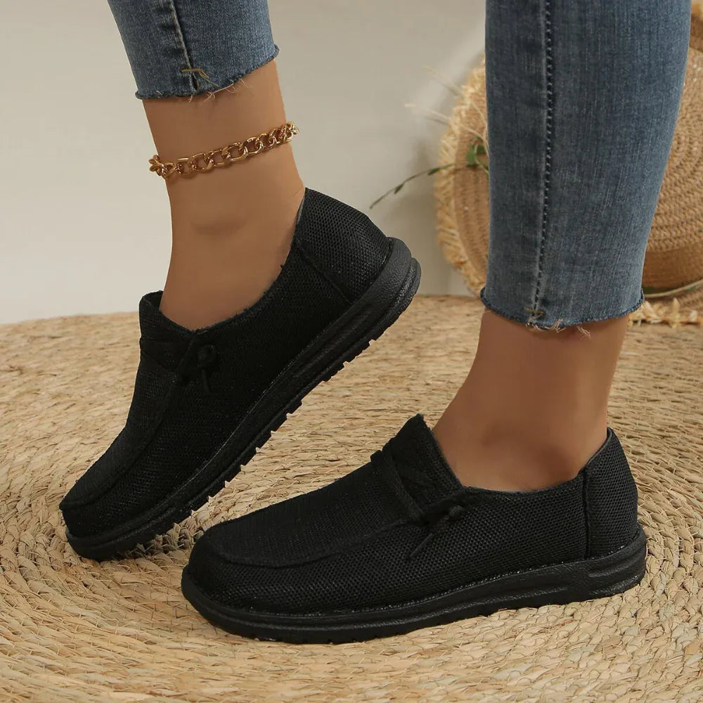 Chaussures plates décontractées pour femmes à lacets ou mocassins sans lacets