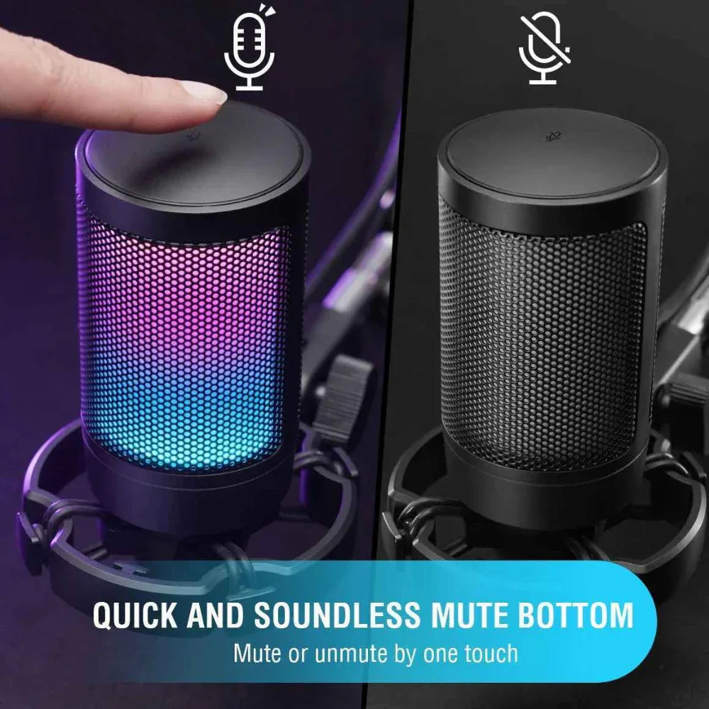 Microphone de jeu USB à condensateur pour PC PS4 PS5