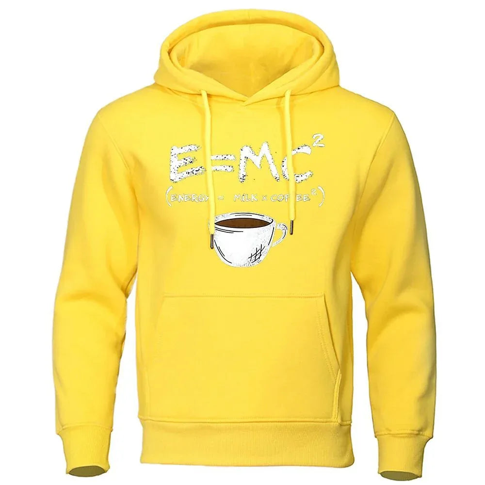 Herren-Hoodies mit lustiger Kaffee-Mathe-Gleichung und lockerer Passform