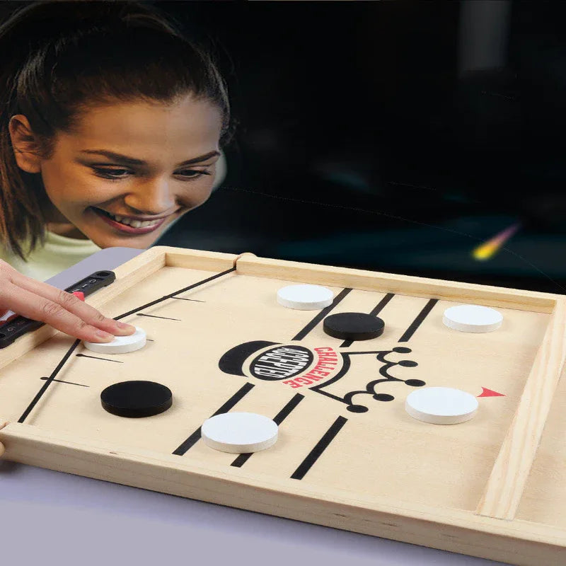 Jeu de société amusant avec palets à propulser