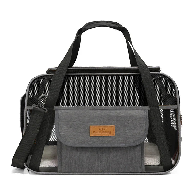Sac de transport pour chien à bandoulière en tissu Oxford respirant, sac portable pour chat