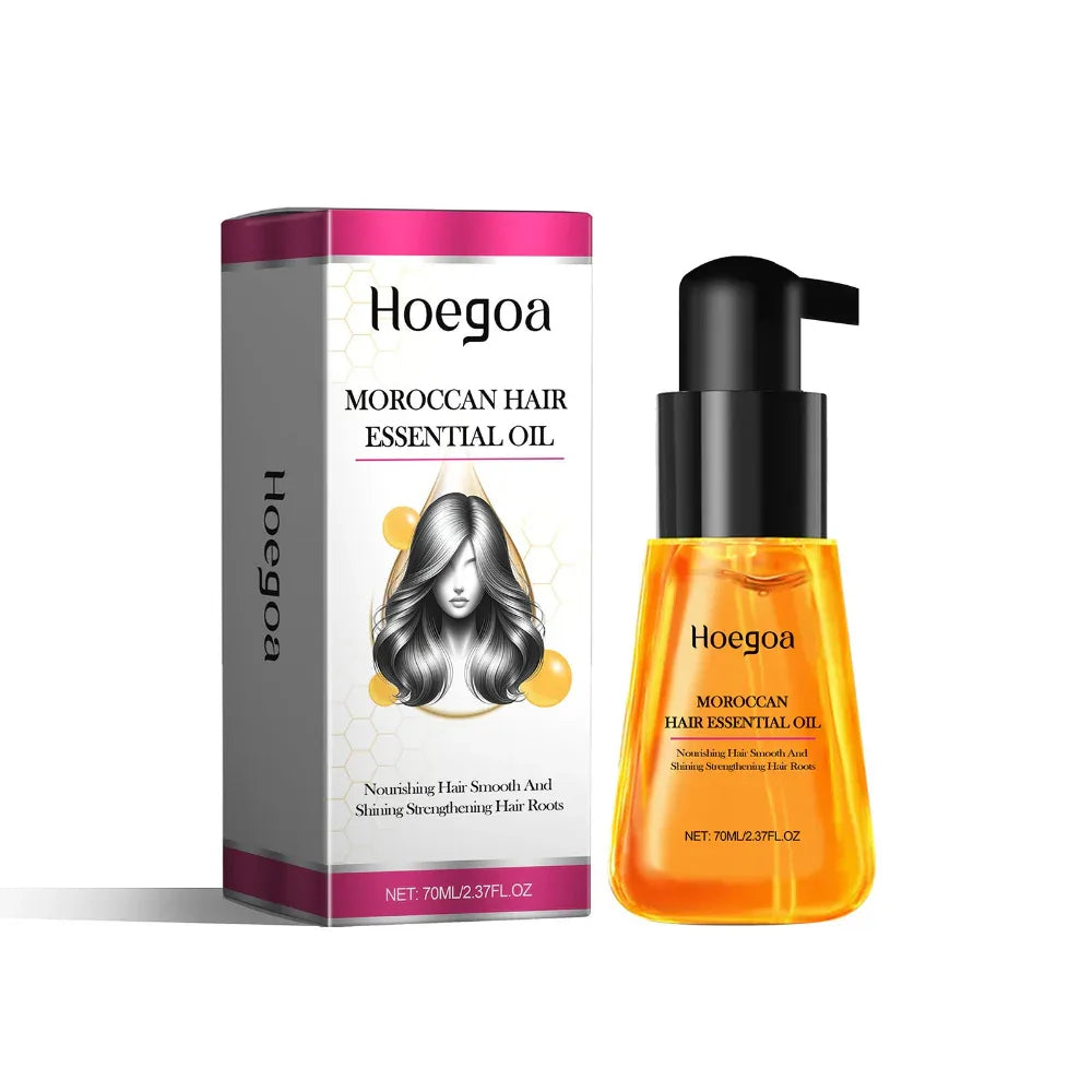 Huile capillaire essentielle marocaine pour hydrater et réparer les cheveux secs et crépus