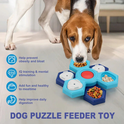 Mangeoire Lente à 4 Niveaux, Antidérapante, Interactive, pour Chiens et Animaux de Compagnie