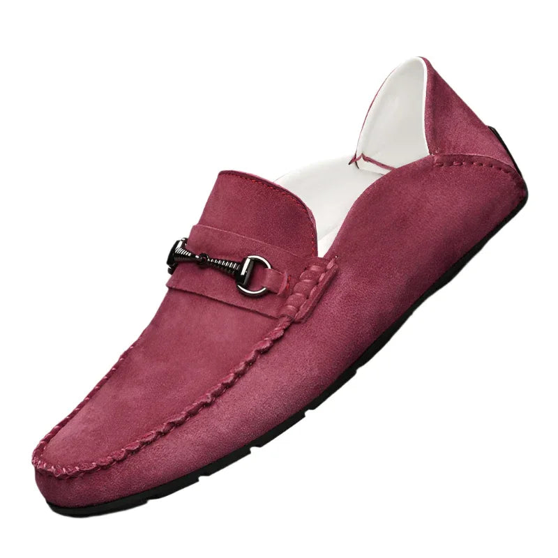 Herren Mokassins aus Wildleder Atmungsaktive Freizeitschuhe
