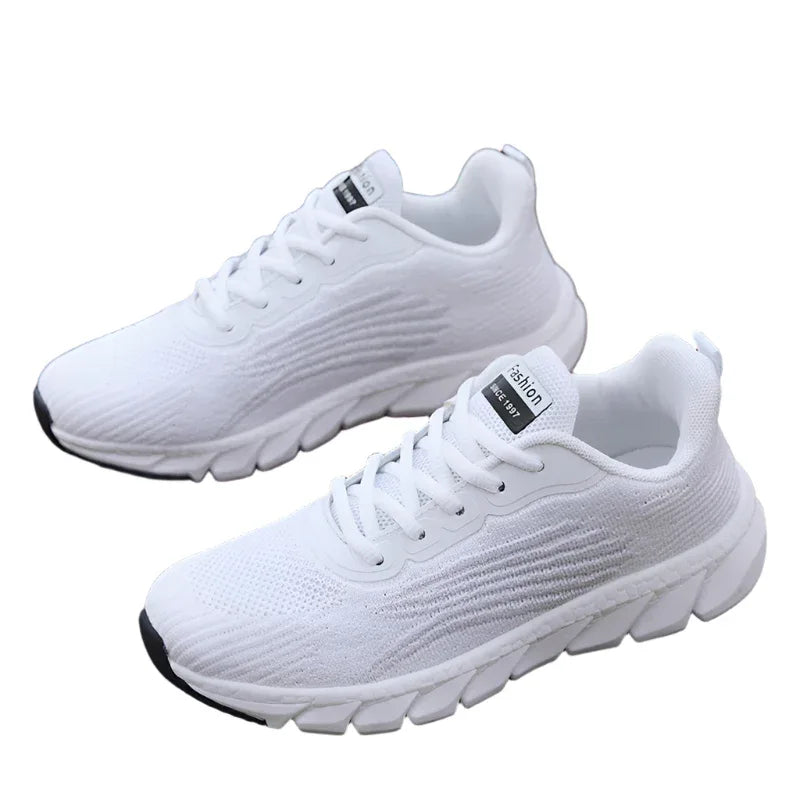 Herren- und Damen-Fliegengewebte Atmungsaktive Unisex-Laufschuhe Paar Freizeit-Sneaker