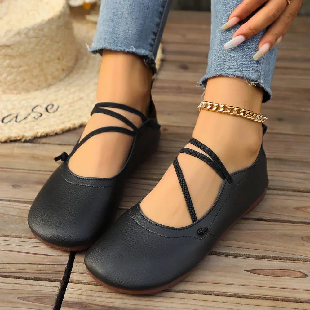 Fashion Square Toe Flats Schuhe Flache Slipper Loafer Lässige Gemütliche Schuhe