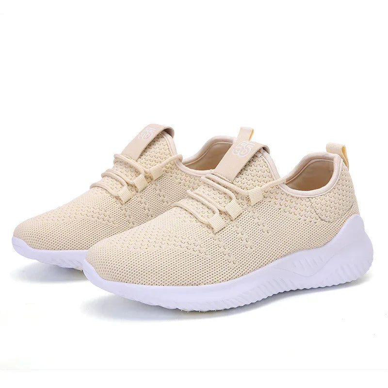 Chaussures de course respirantes légères en maille élastique pour femmes