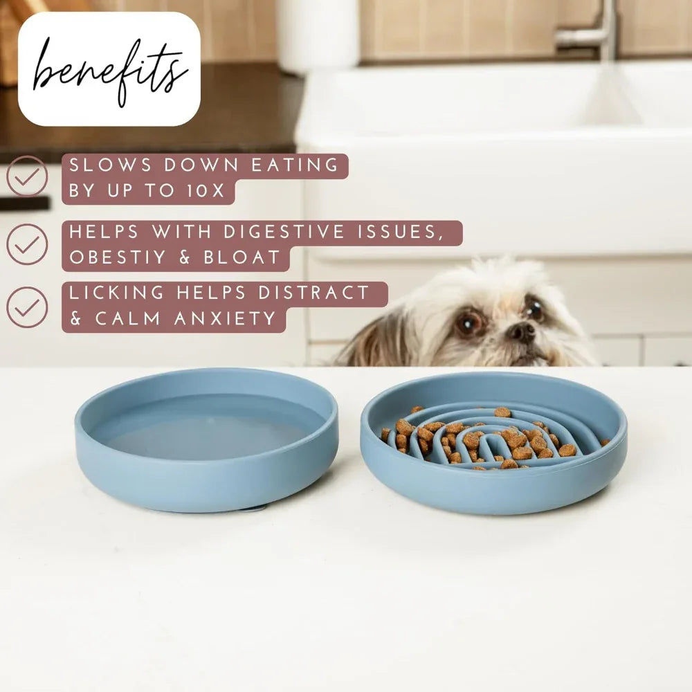 Gamelle anti-glouton en silicone pour chien Slowdown