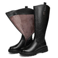 Damen High Tube Langschaftstiefel Pelz Integriertes Fleece-Futter Verdickte Damenschuhe