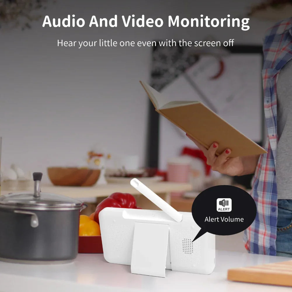 Moniteur Bébé Vision Nocturne Infrarouge 1080P avec Écran de 5 Pouces