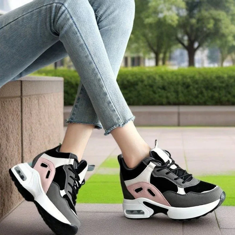 Damenschuhe Freizeit Wildleder-Sneaker