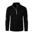 Cardigan décontracté jacquard pour homme avec empiècements articulés