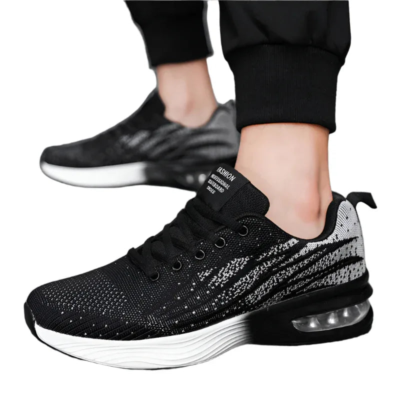 Baskets pour hommes avec effet amortissant, chaussures de course décontractées et tendance