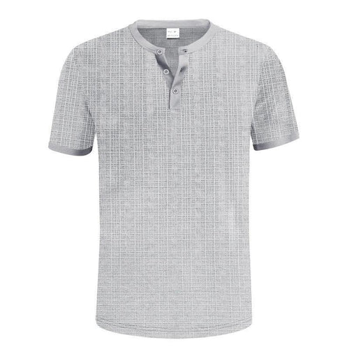 Breathable Men's Casual Buttoned Henley Shirt Top