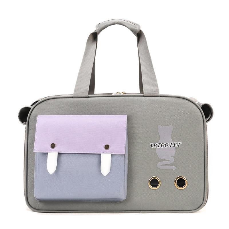 Sac à bandoulière portable d'extérieur pour animaux de compagnie Grande capacité Sac de transport pour chat respirant