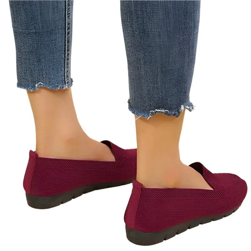 Freizeit-Mesh-Flats, Schuhe, Mode, einfarbig, runde Zehen, Loafer, gemütliche Lazy-Schuhe für Damen
