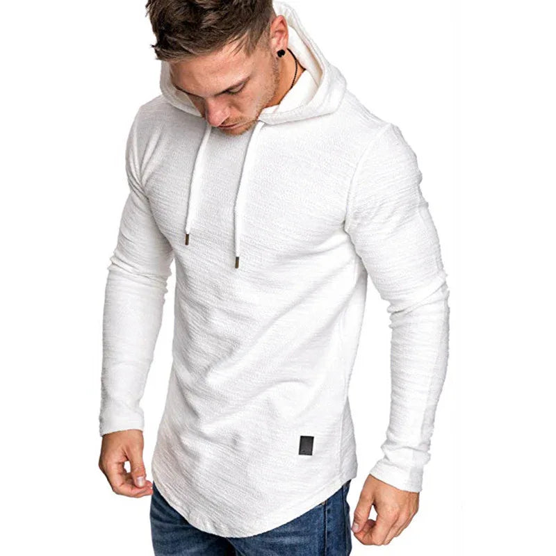 Sweat à capuche pour homme, décontracté, manches longues, coupe ajustée