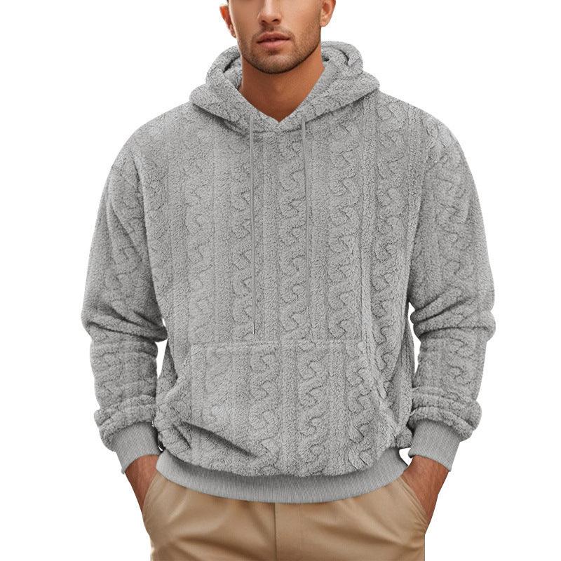 Herren Freizeit Kapuzenpullover Jacquard