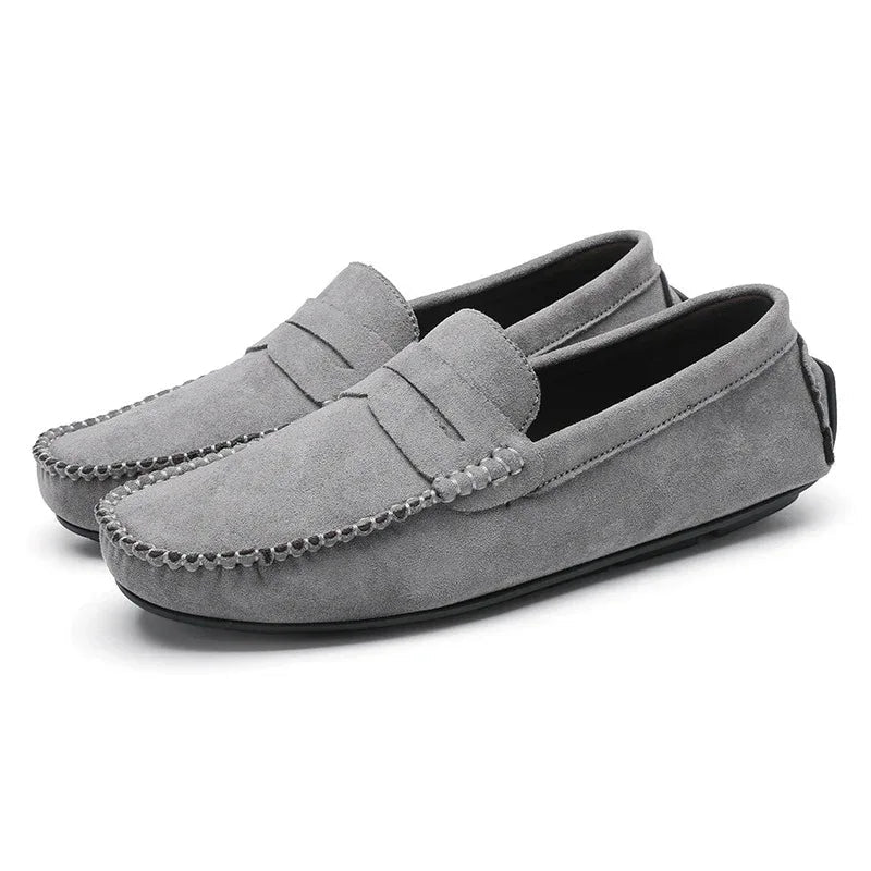 Herrenschuhe Leder Slip-On Atmungsaktive Loafer