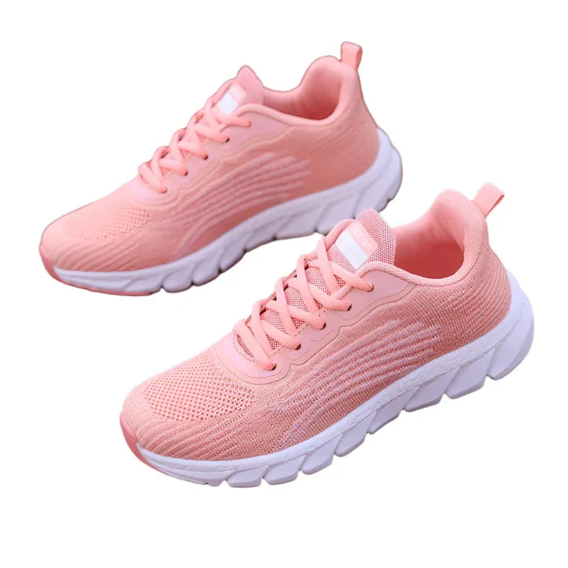 Herren- und Damen-Fliegengewebte Atmungsaktive Unisex-Laufschuhe Paar Freizeit-Sneaker