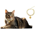 Goldene Katzenhalskette mit Glöckchen, leichtes Metallhalsband für langanhaltenden Gebrauch, verstellbarer Schmuck für Katzen und Hunde