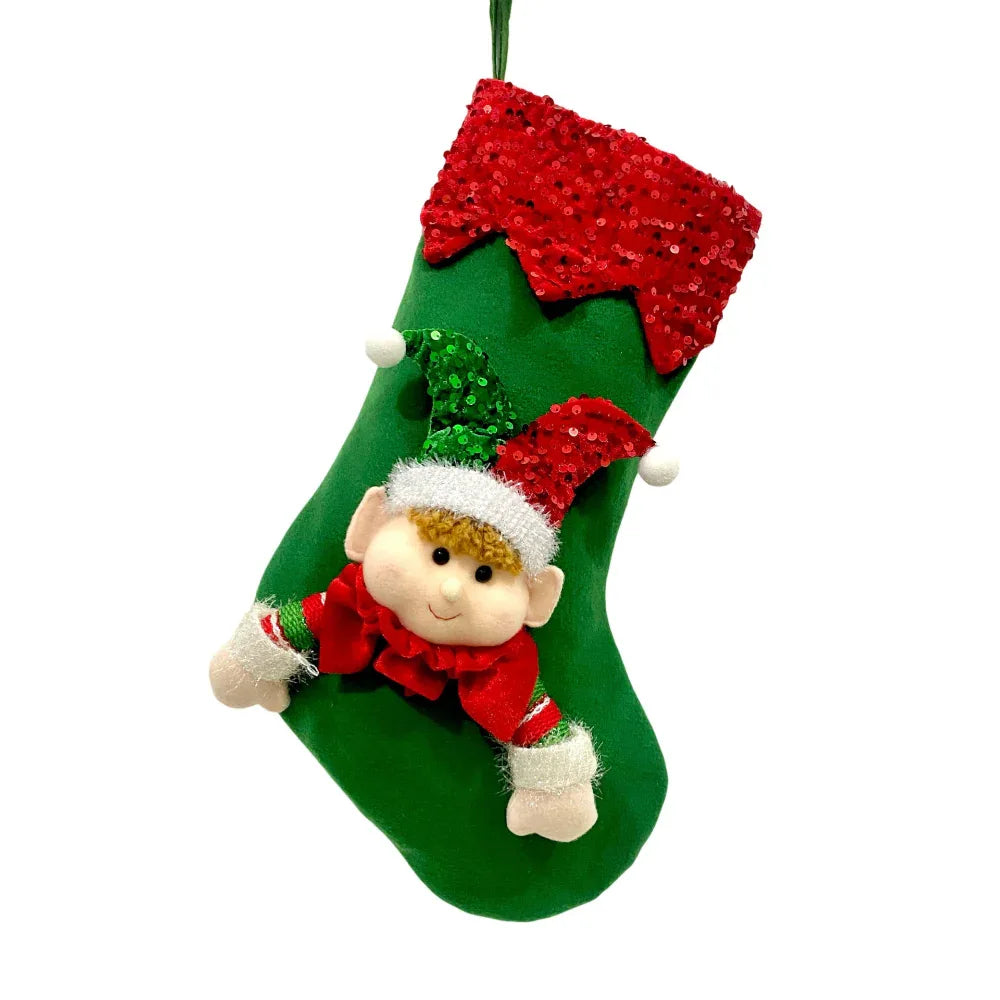 Christmas Decorations Kitchen Window Dress Up Holy Gift Bag Sock