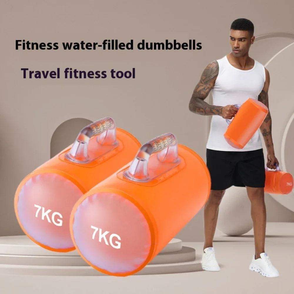 Haltères de Fitness Portables Pliables Remplis d'Eau de 7 kg