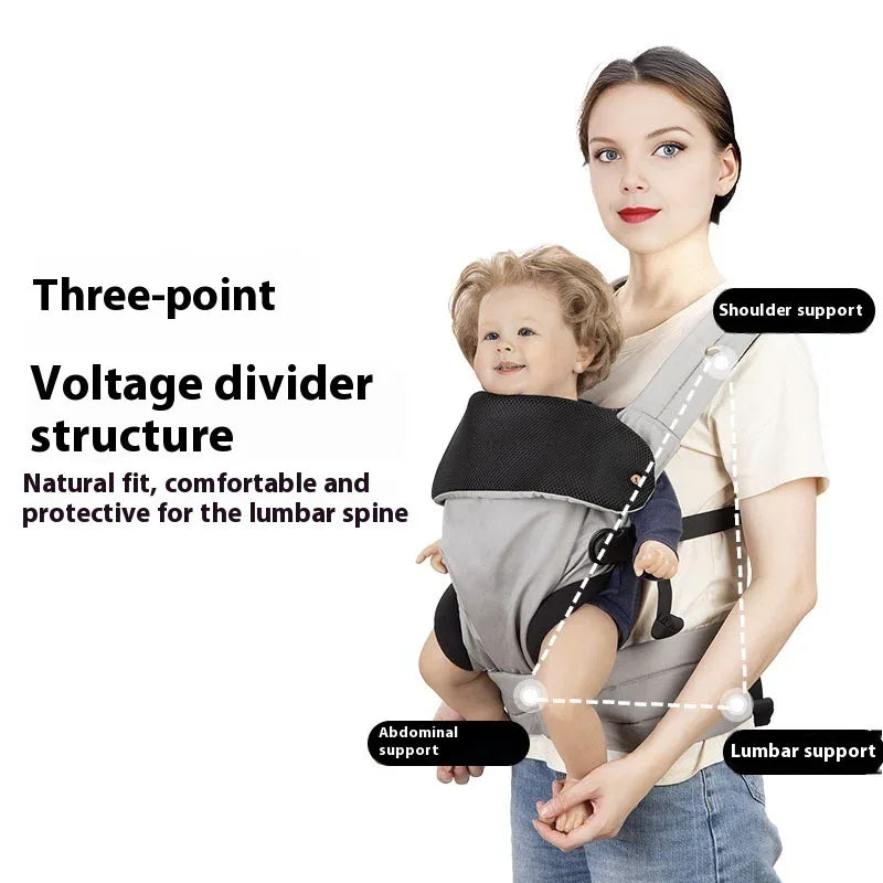 Porte-bébé ventral et dorsal en coton réglable