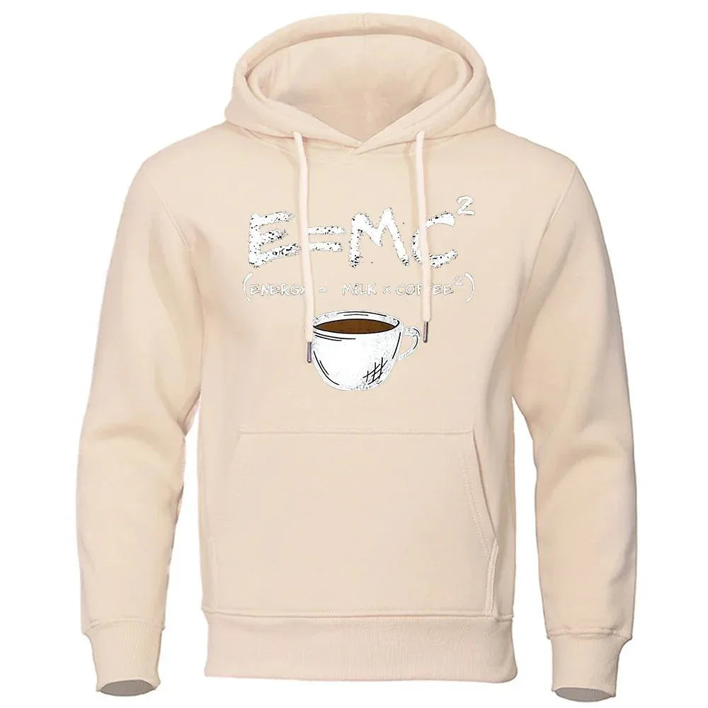 Herren-Hoodies mit lustiger Kaffee-Mathe-Gleichung und lockerer Passform