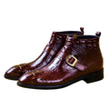 Herren-High-Top-Stiefel im britischen Stil, formelle Lederschuhe