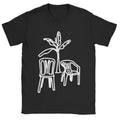 Schwarzes lässiges Rundhals-Kurzarm-Unisex-T-Shirt