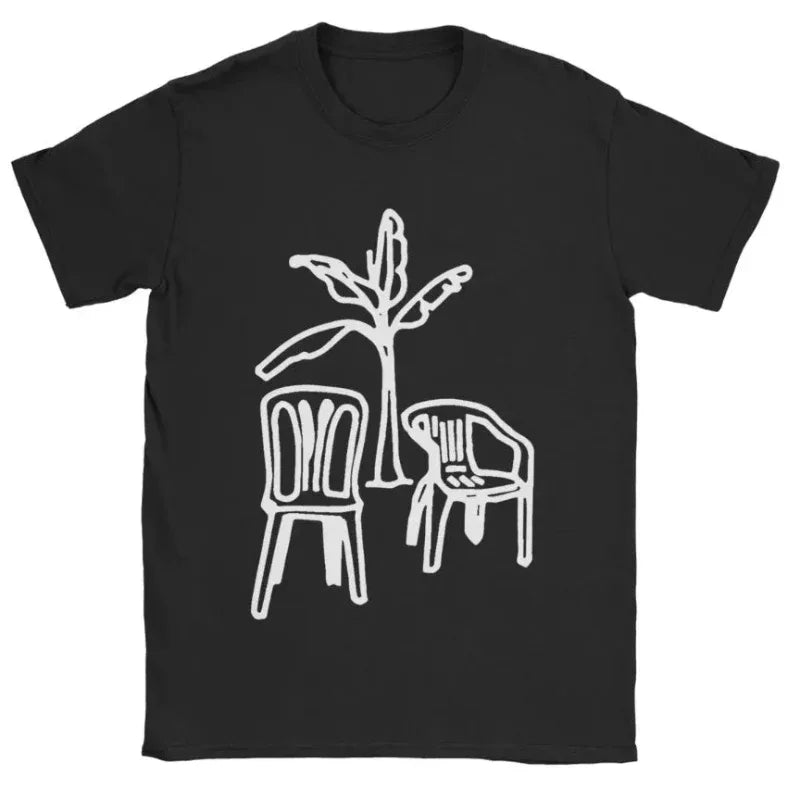 Schwarzes lässiges Rundhals-Kurzarm-Unisex-T-Shirt