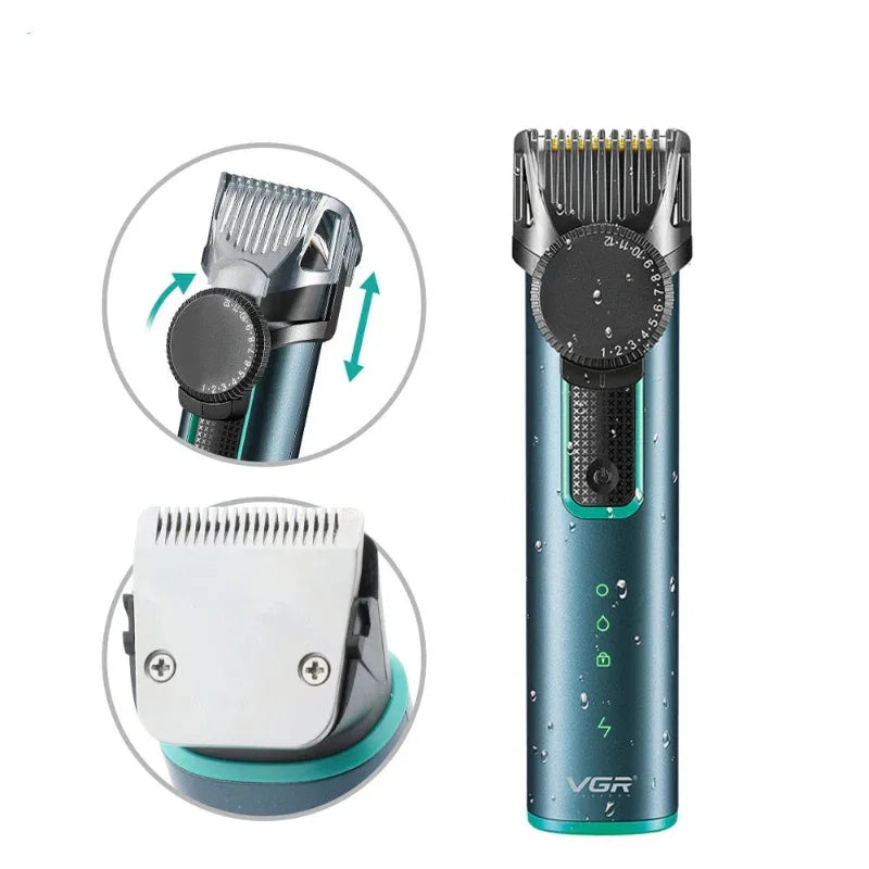 Tondeuse à Cheveux Rechargeable pour Homme, Étanche IPX5, Tondeuse à Barbe Électrique, Rasoir