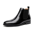 Bottes courtes en cuir pour hommes style rétro britannique doublées en polaire Chelsea