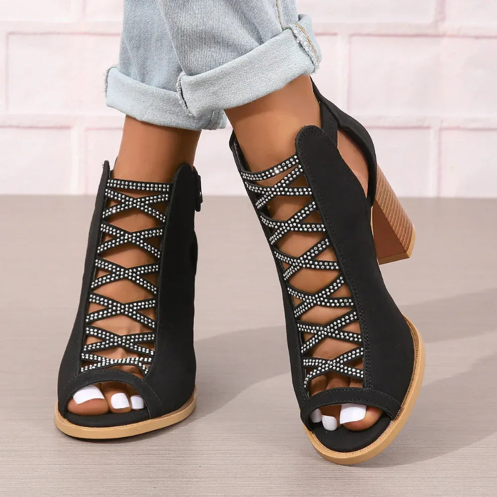 Sandales à talons hauts compensés pour femme