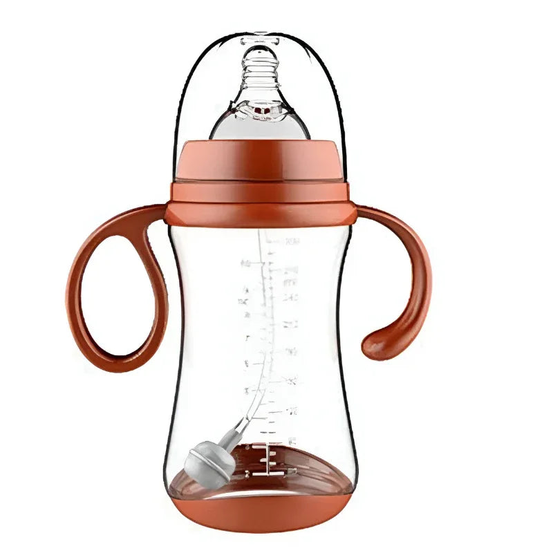 Fournitures d'alimentation pour bébés Gobelet en silicone avec deux poignées et paille