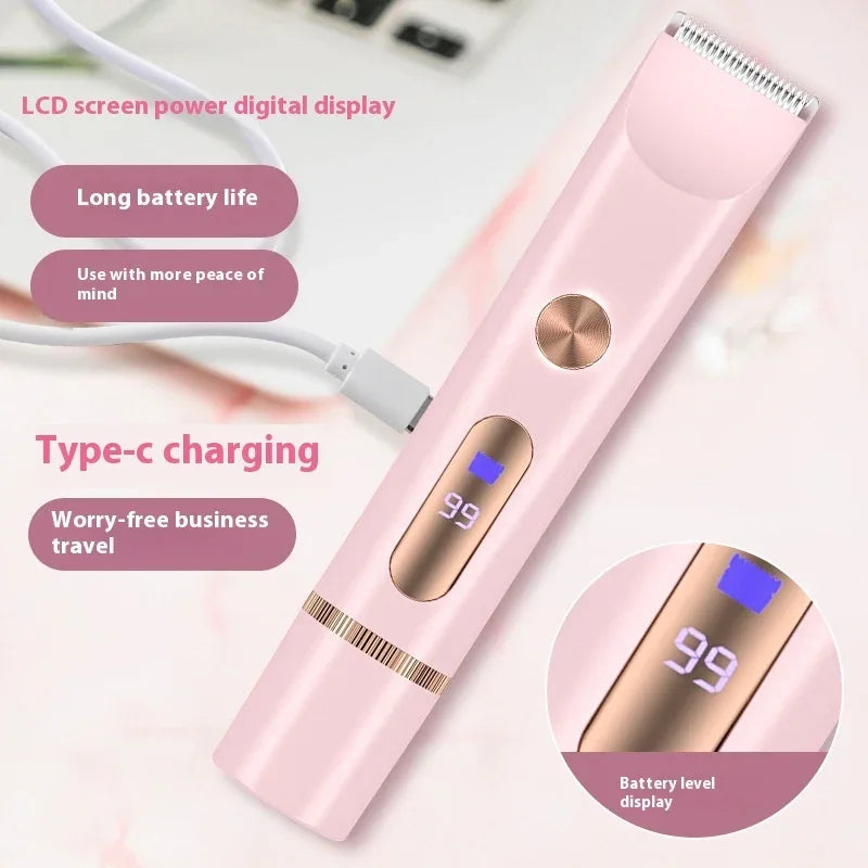 Rasoir corporel électrique polyvalent pour femme, pour aisselles et zones intimes, avec deux têtes