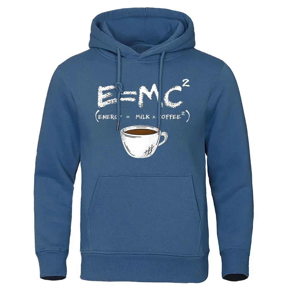Herren-Hoodies mit lustiger Kaffee-Mathe-Gleichung und lockerer Passform