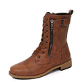 Western Cowboystiefel zum Schnüren mit seitlichem Reißverschluss für Damen