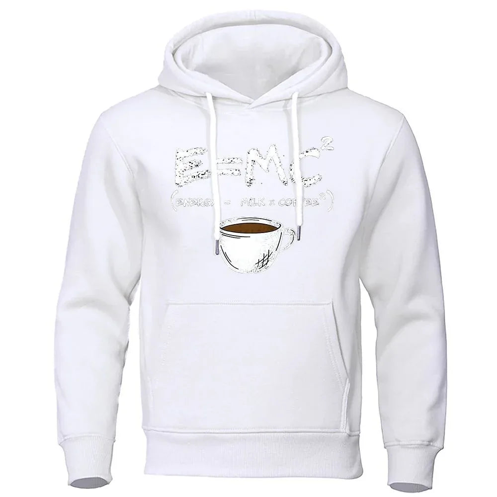Herren-Hoodies mit lustiger Kaffee-Mathe-Gleichung und lockerer Passform