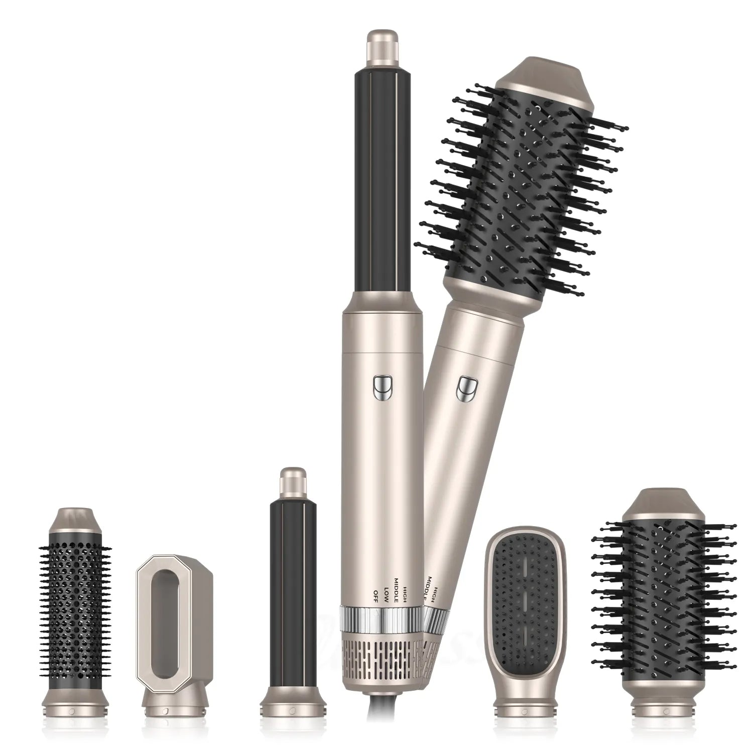 Brosse soufflante 6 en 1 avec ioniseur et tête détachable
