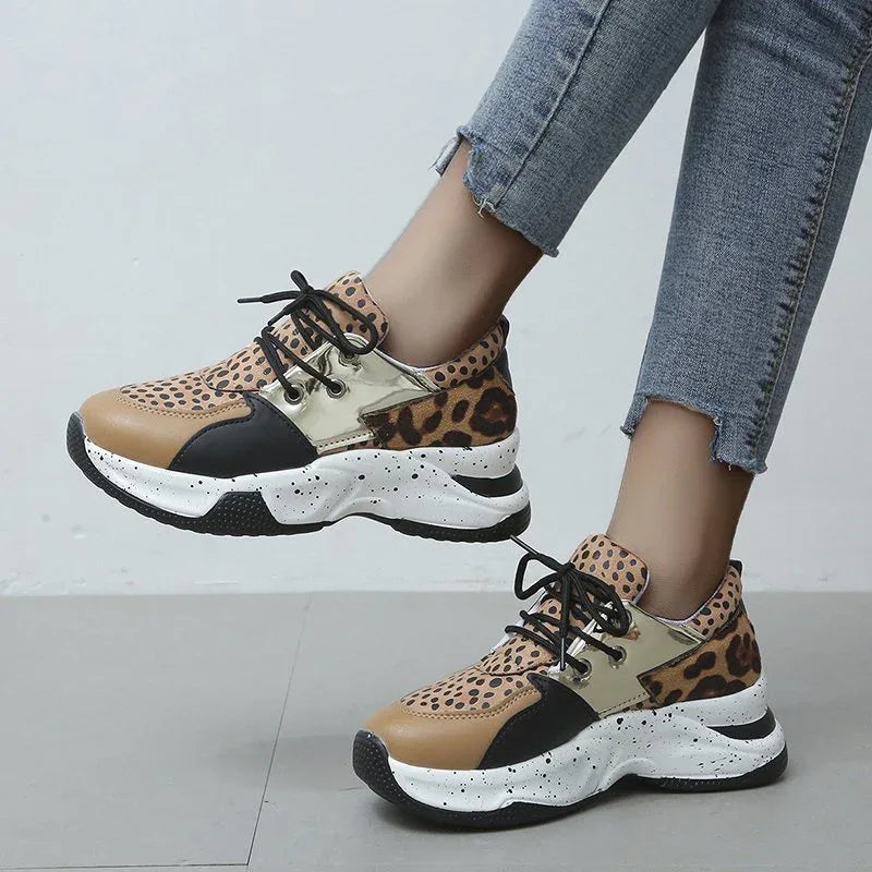 Women's Lace Up Sneakers Walking Running Sports Shoes