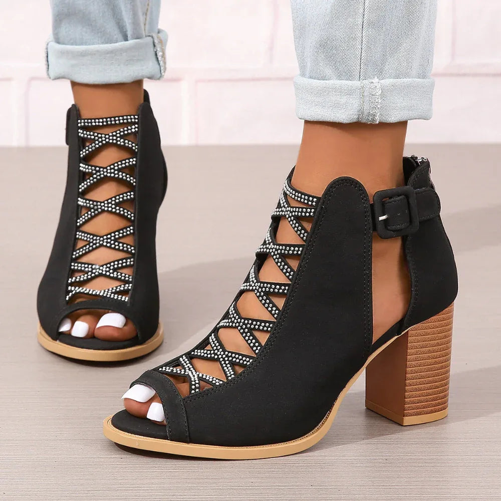 Sandales à talons hauts compensés pour femme