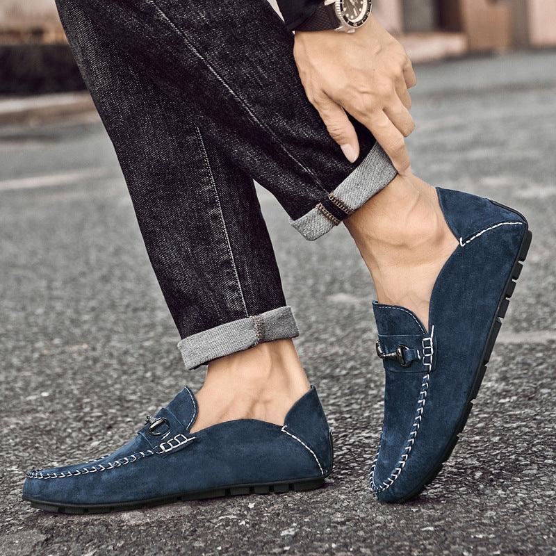 Herren Mokassins aus Wildleder Atmungsaktive Freizeitschuhe