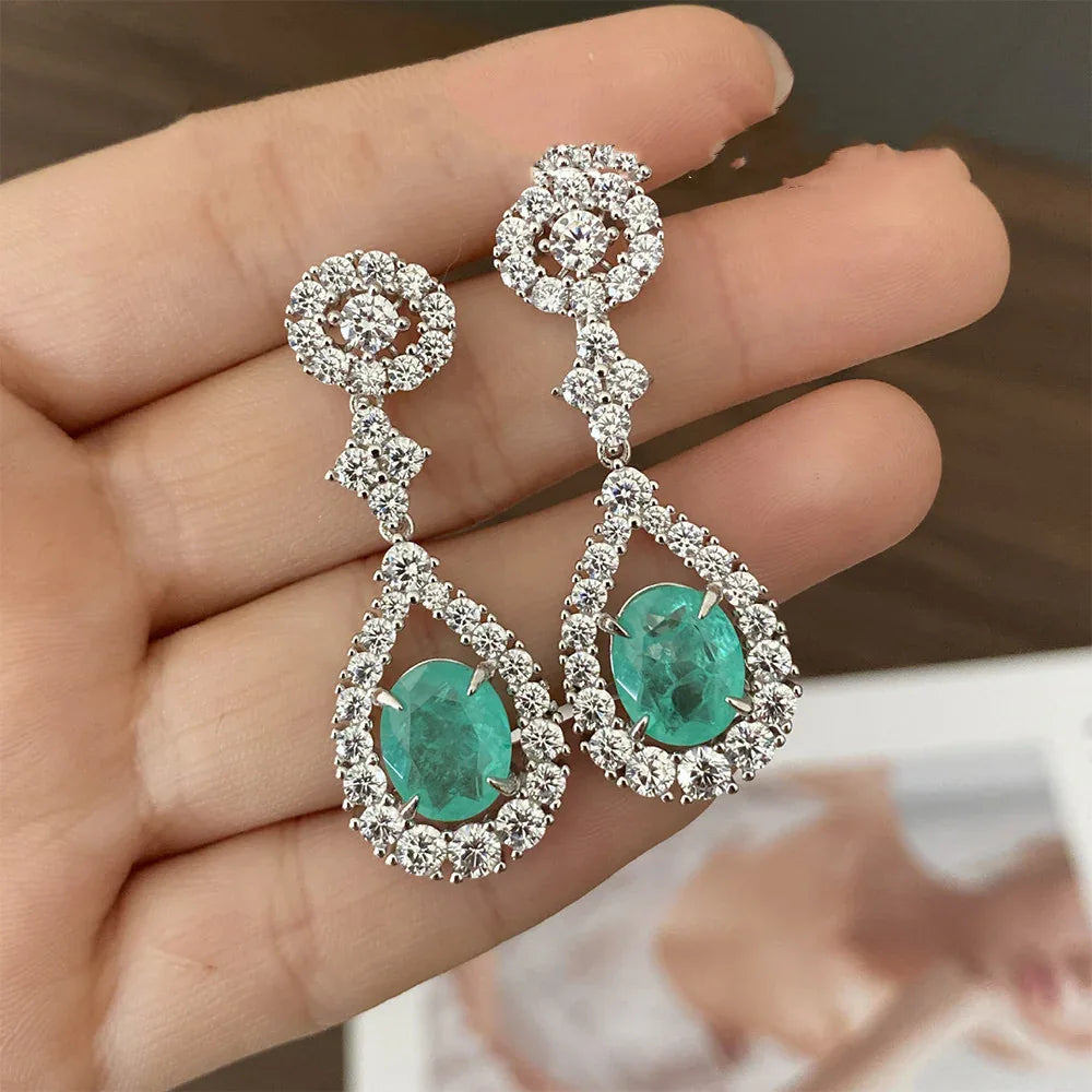 Elegante Damen Ohrringe in Blau, mit Persönlichkeit
