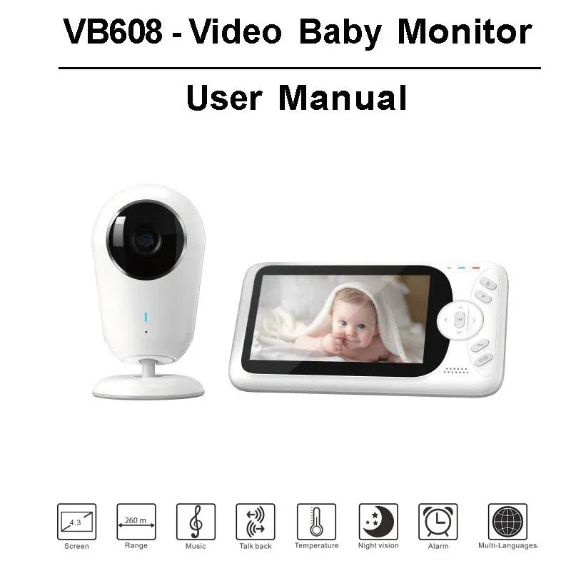 608 Moniteur Bébé Vidéo sans Fil avec Interphone Bidirectionnel
